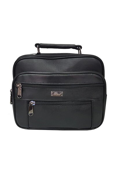 Arpelle Hakiki Deri Erkek Çanta, Büyük Boy, Şık ve Çok Fonksiyonlu Siyah Tasarım