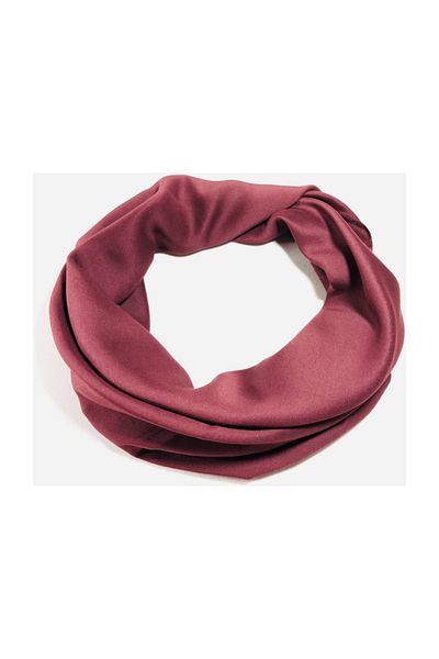 kubbe Plum Cotton Crepe Scarf