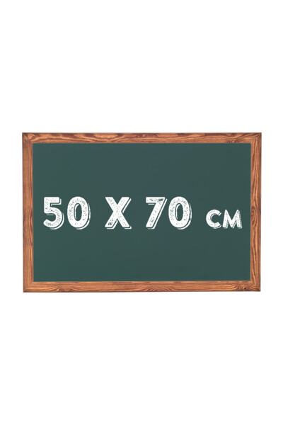 Chalky 50x70 Cm Kara Tahta Ahşap Çerçeveli - Tebeşir Yazı Tahtası - Yeşil