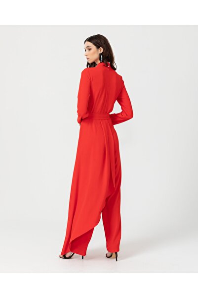 SCL Asymmetrical Jumpsuit with Belted Waistband
