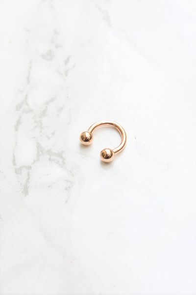 Lal 1 Cm Diameter Double Ball Surgical Steel Piercing