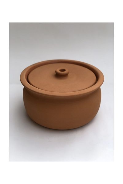 Topsan Natural Soil Casserole Pot (Medium Size Transparent Glazed)