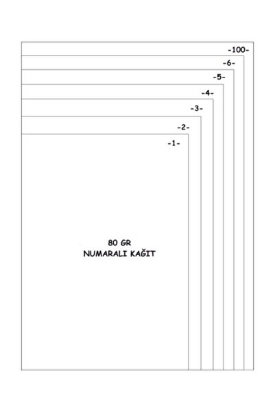 SVETOCOPY Yagız A4 Numbered Paper (1-300)