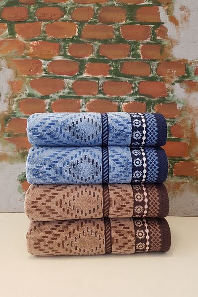 Özdilek Venna 4-Piece Towel Blue - Brown