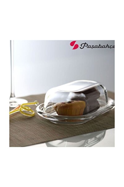 Paşabahçe Basic 98402 Basic Tereyağlık Pembe Yağlık Cam Kapaklı