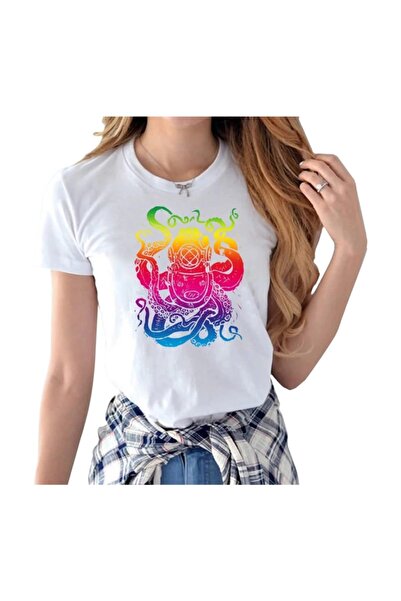 SCUBAPROMO Mark 5 Octopus White Women's T-Shirt