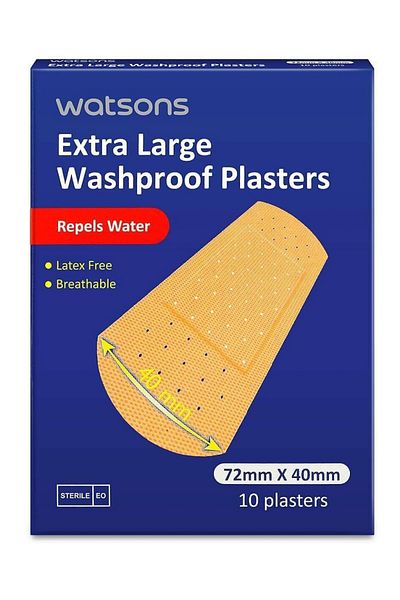 Watsons Extra Large Washproof Plasters 10 Pieces 4894532242481