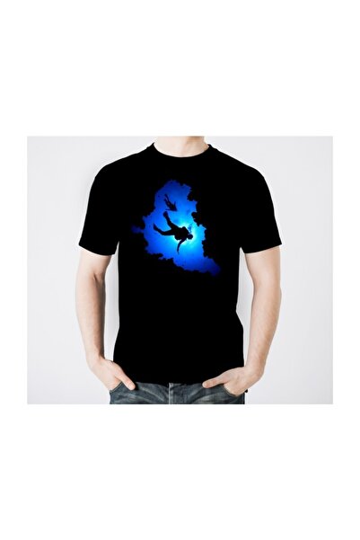 SCUBAPROMO Ανδρικό μπλουζάκι Cave Diving Black