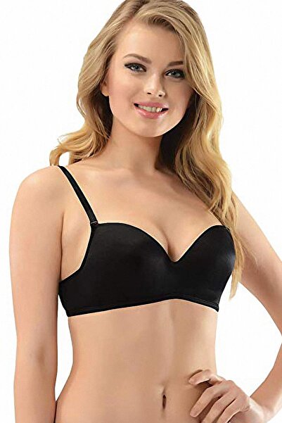 NBB Kadın Desensiz Balenli Ince Askılı Destekli / Push-up Sütyen