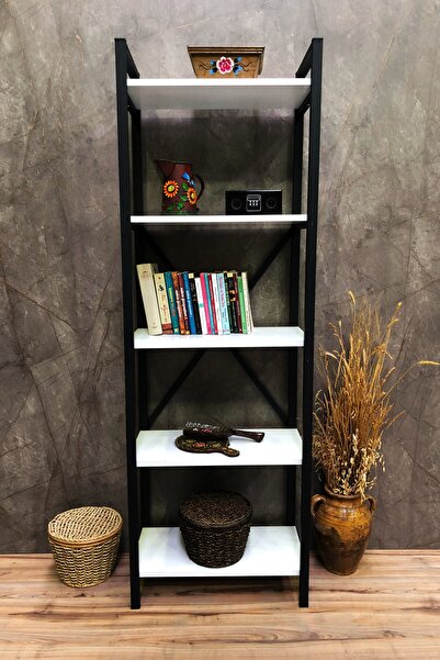 Rüya 5 Raflı Kitaplık Dekoratif Raf 180x60 Cm. Ebat