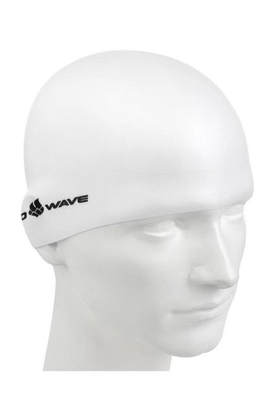 Mad Wave غطاء سباحة أبيض من السيليكون ذو شعر طويل من Madwave