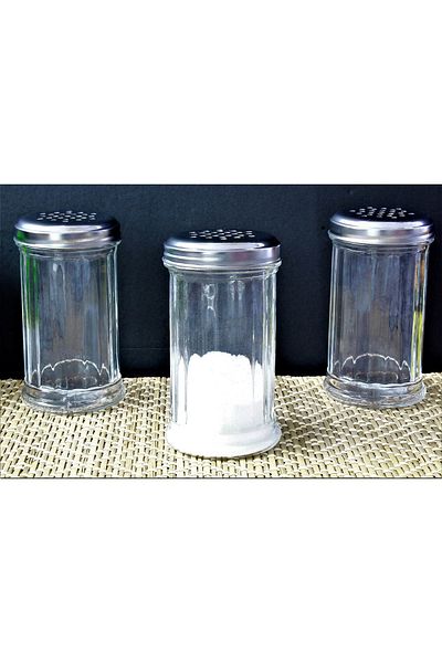 Ün-Ev 3-Piece Glass Spice-Powdered Sugar Bowl