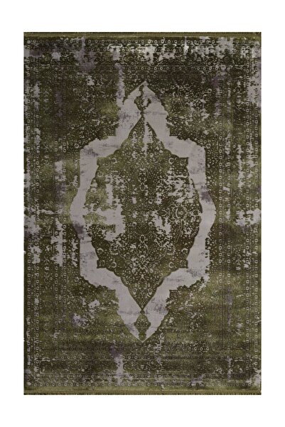 Royal Halı Palette Halı Pa19b 160x230 Yeşil Gri Antrasit Retro Klasik Salon Halısı