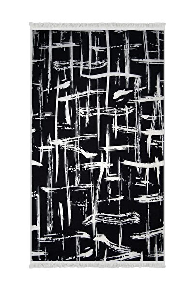 Dijidekor Dekoratif Dijital Saçaklı Kesme Halı Yolluk Yıkanabilir Antialaerji...