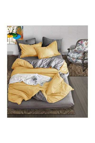 Always Fashion Deluxe Βαμβακερό Σετ Παπλωματοθήκη Ζευγάρι Φυσικό Βαμβάκι