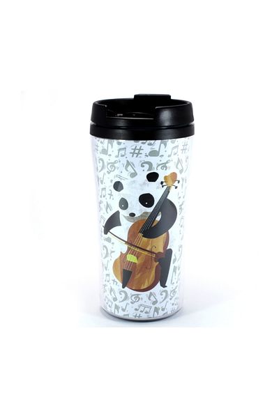 Modaroma Panda Thermos Cup Playing Cello