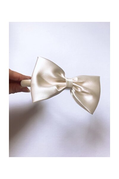 Yeşim Aksesuar Beyaz Lohusa Taç, Fiyonk Saten Taç, Beyaz Kurdele Taç, Lohusa ...