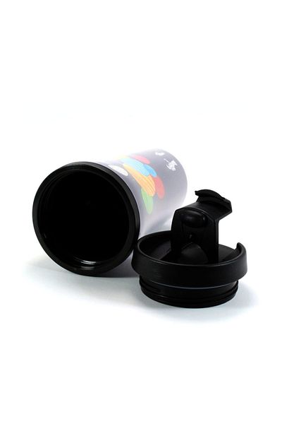 Modaroma Astronaut Holding Balloons Black Thermos Cup