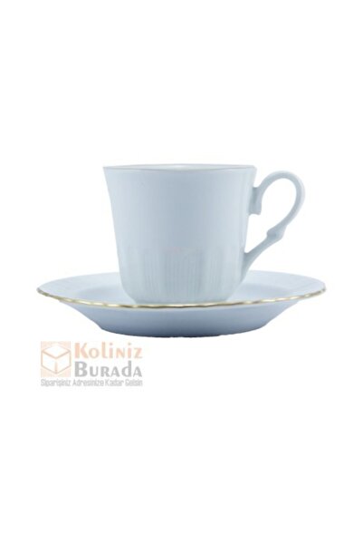 Güral Porselen Sedefli Çay Fincan Takımı 6'lı