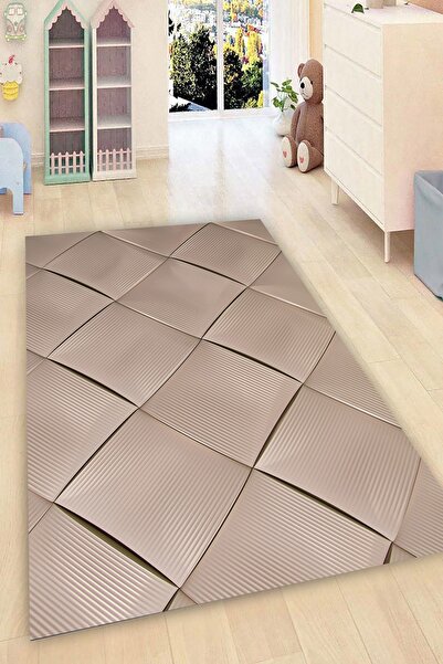 Resmiro 3d Baklava Desenli Dijital Baskılı Halı