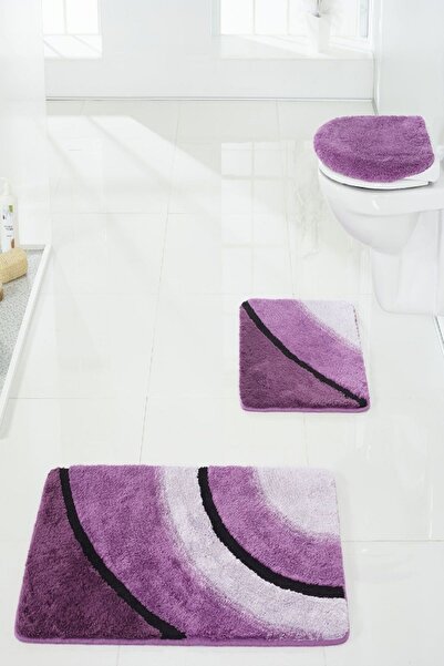 VONALDI HOME Sunsine Masa Tufting 3'lü Klozet Takımı Lila