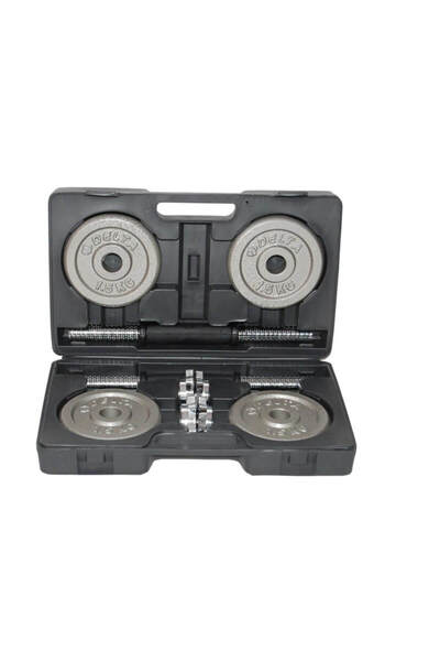 Delta Parlak Gri Döküm Plaka 15 Kg. Özel Çantalı Set DS 1015