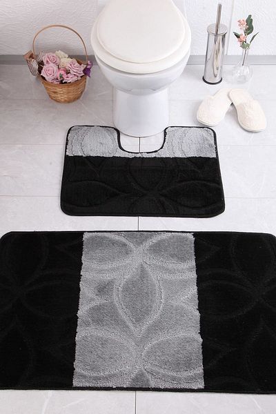 Confetti Erdek 50x60 cm BQ Black Bath Rug
