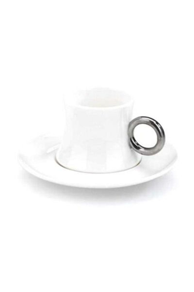 KORKMAZ Freedom 6-Piece White/Platinum Coffee Cup Set A8646