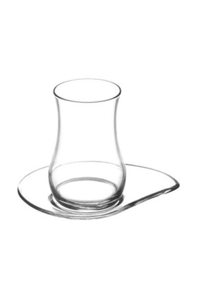 GÜRALLAR Lav Eva Cam Çay Seti 12 Parça Çay Bardağı Ve Tabağı