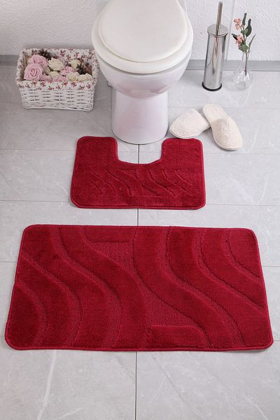 Confetti Symphony 60x100 50x60 cm BQ Claret Red Bath Rug