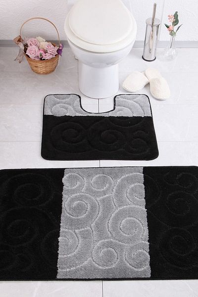 Confetti Sile 50x80 40x50 cm PS Black Bath Rug