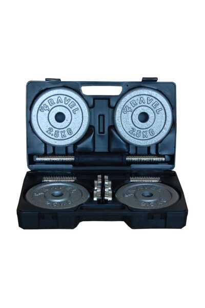 Ravel 20 Kg Gri Döküm Plaka Çantalı Set