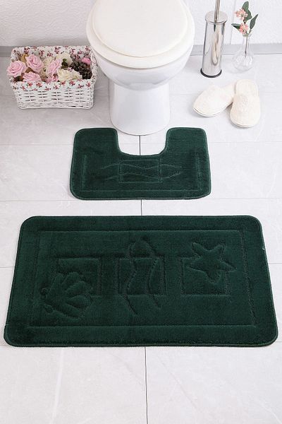 Confetti Maritime 50x80 40x50 cm PS Nefti Green Bathroom Rug