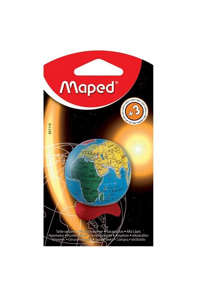 Maped Globe Single Hole Pencil Sharpener Blister3154140511104