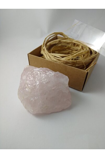 BalıkHediyelik Pembe Kuvars Taşı Biblo/ Ham Doğaltaş Biblo (153 Gr)