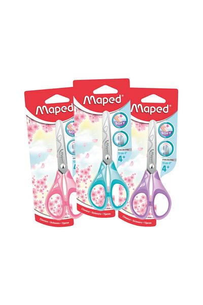 Maped Pulse Soft Pastel Scissors 13cm Blister 1 Piece 3154144644112