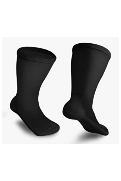 Warmen Winter Thick Black Cotton Elastic Seamless Diabetic Sugar Socks
