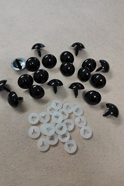 platin hediyelik 20 قطعة 18 ملم أميجورومي بيبي عين لولبية سوداء