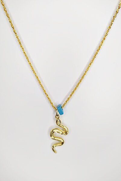 Noctis Design Women's Snake Figured Gold Necklace