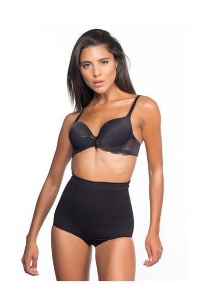 Emay Korse Black Emay 2813 High Waist Slip Laser Corset