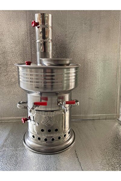 ÖZ-EL metal Krom Semaver Çift Musluklu 12 Litre Jumbo Boy