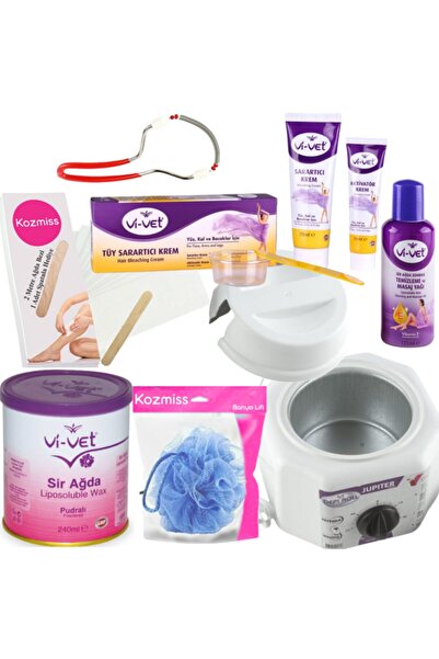 Kozmiss Ağda Isıtıcı Makine 240 ml Pudralı Tüy Sarartıcı Kremli Konserve Ağda...