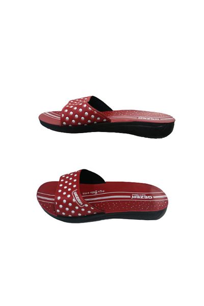 GEZER Ge069-10 Women's Red Thin Sole Daily Walking Slippers