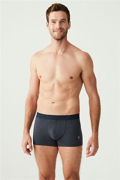 U.S. Polo Assn. Ανδρικό Navy Blue - Saks - Navy Blue Melange 3 Piece Boxer Us.01.80307