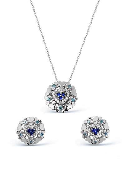 Argentum Concept 925 Ayar Gümüş Kalp Figürlü Set - S012902