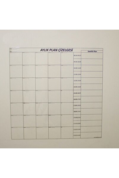 Adil Baba Manyetik Yapıştırıcı Gerektirmeyen Aylık Plan Çizelgesi 100×100cm