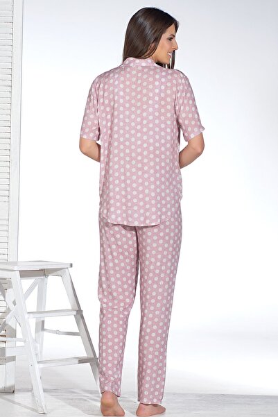 Sevim Kadın Düğmeli Pijama Takım