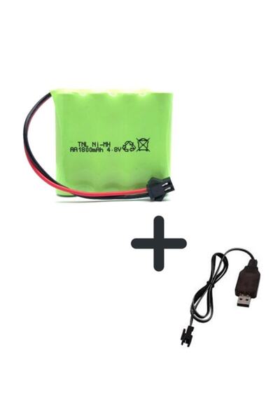 TNL 4.8v 1800mah Oyuncak Araba Pili + Usb Şarj Cihazı