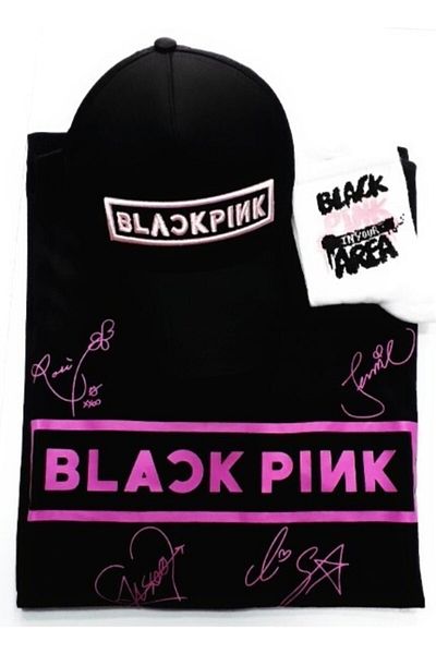 GC GÖKHAN CLUB Blackpink Unisex T-shirt Καπέλο Κάλτσες Συνδυασμός