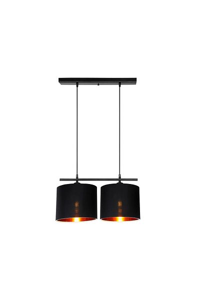 Gloria Marcella 2 Row Chandelier Black-Gold